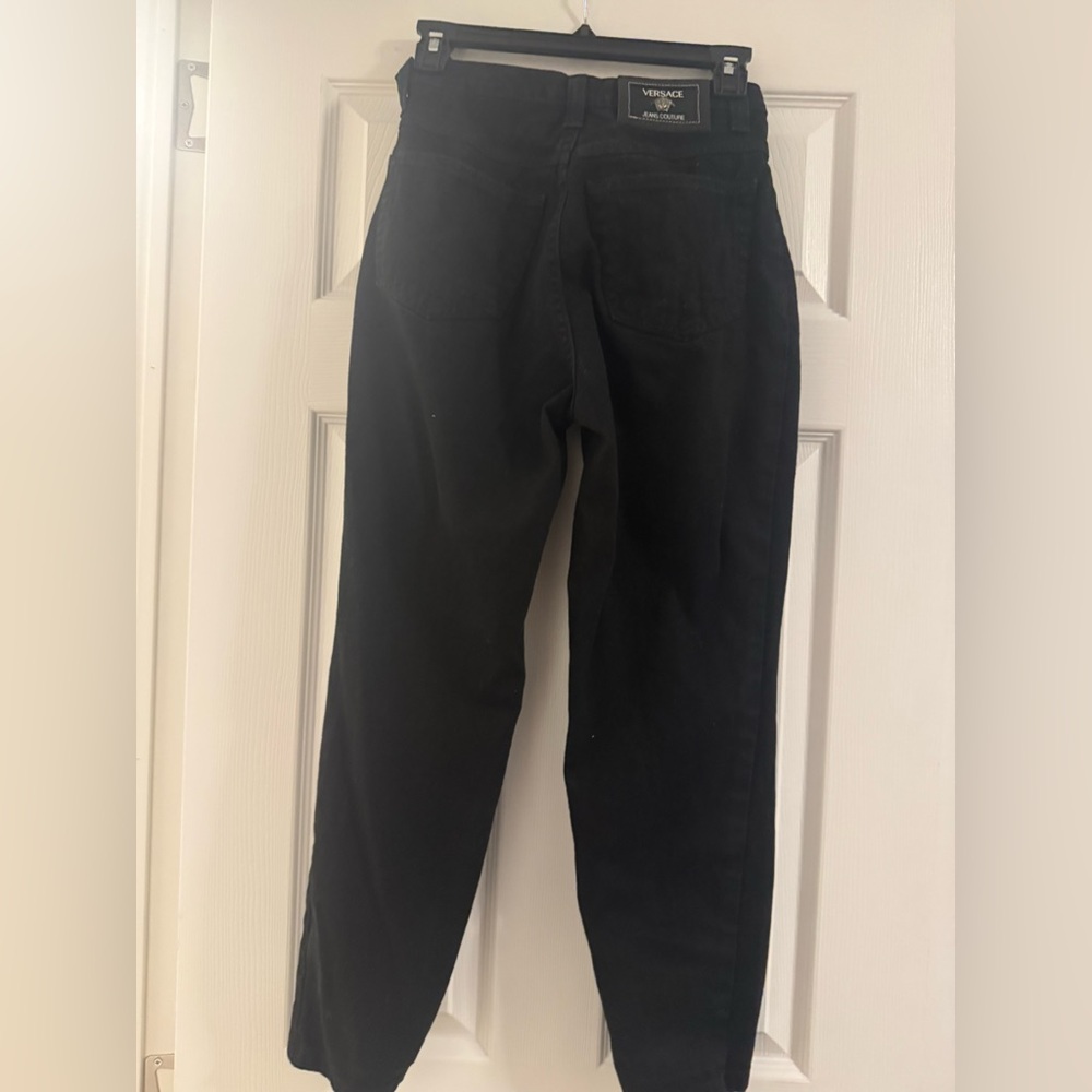 Vintage Versace Jeans Couture Black Jeans Size 24, Size 0 - Picture 3 of 10